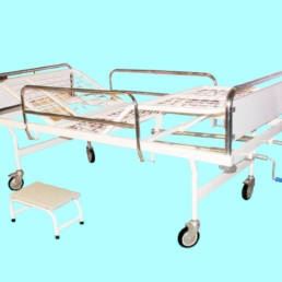 تخت بیمارستانی سه شکن مکانیکی - کد 106 - تخت بیمارستانی صحرایی